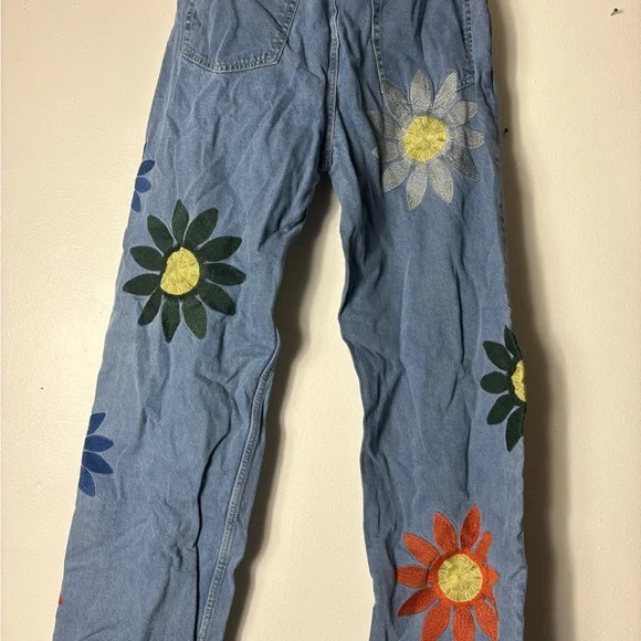 Urban outfitters Floral Embroidered Denim Jeans - Picture 7 of 10